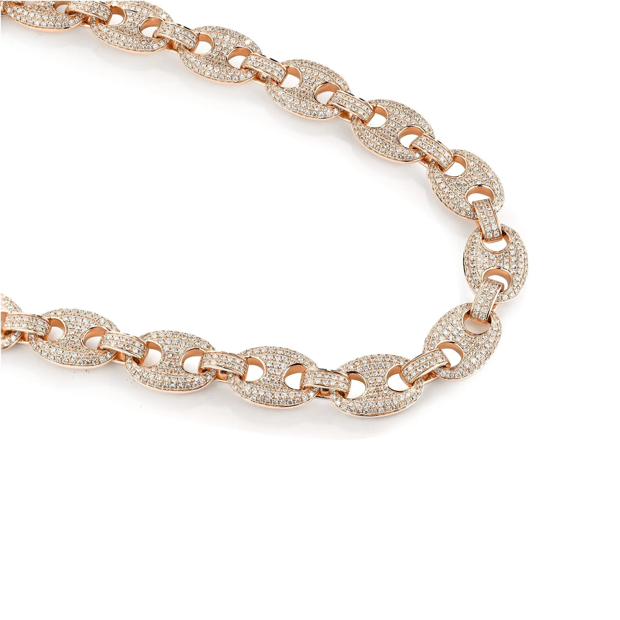 Orchid Gems 10mm Iced Out Gucci Link Bracelet