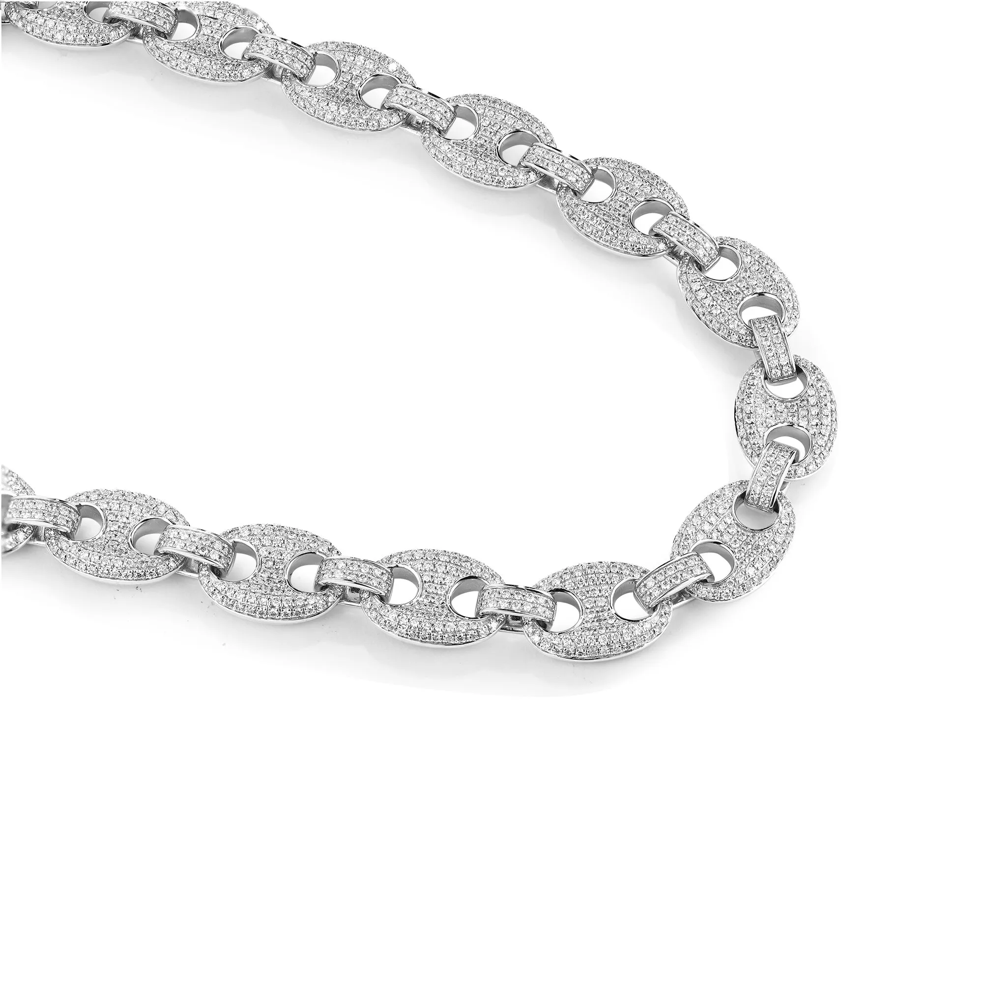 Orchid Gems 10mm Iced Out Gucci Link Bracelet