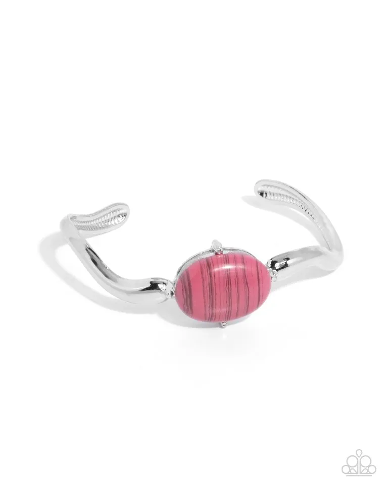 Paparazzi Bracelet ~ Striped Sensation - Pink