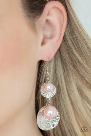Paparazzi Earring ~ Pearl Dive - Pink