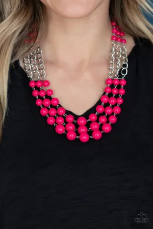 Paparazzi Necklace ~ A La Vogue - Pink