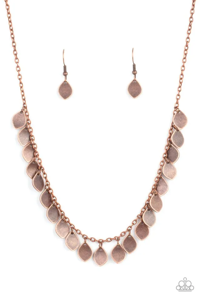 Paparazzi Necklace ~ Dainty DISCovery - Copper