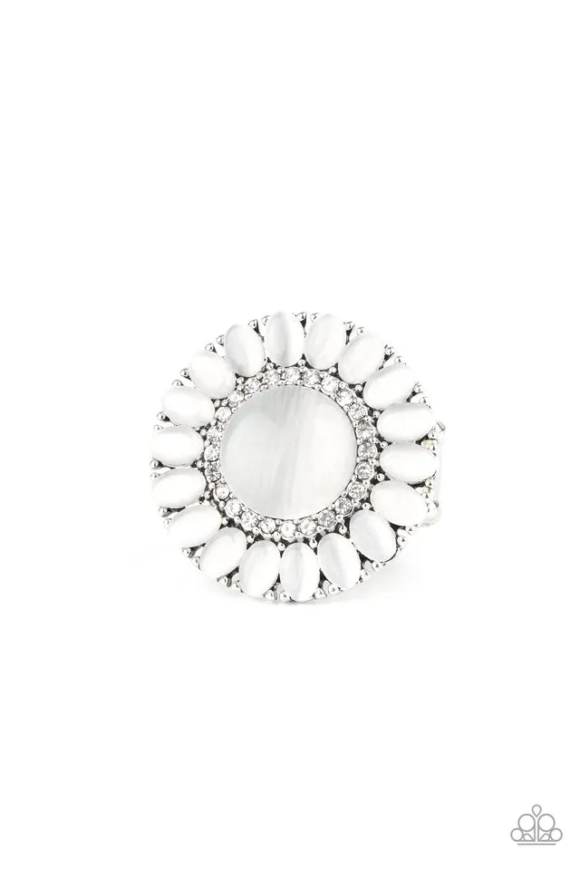 Paparazzi Ring ~ Elegantly Eden - White