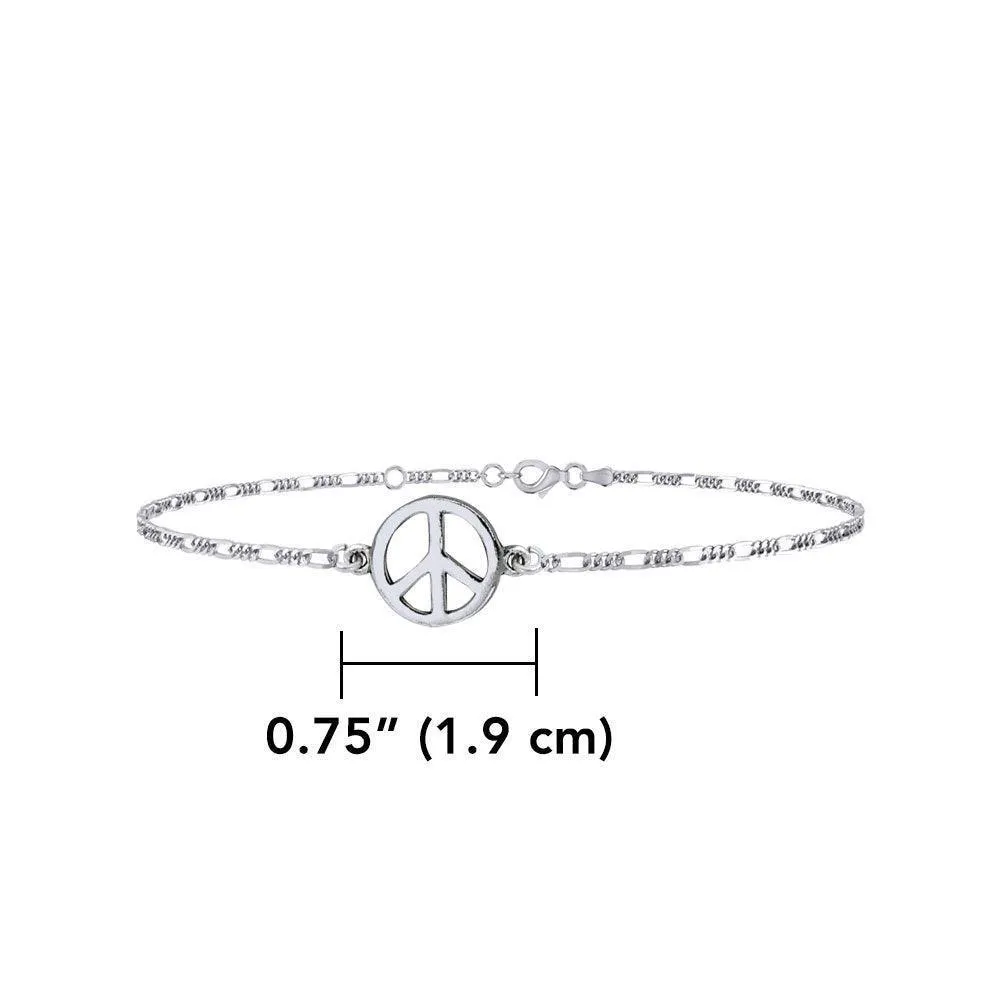 Peace Silver Anklet TAL035