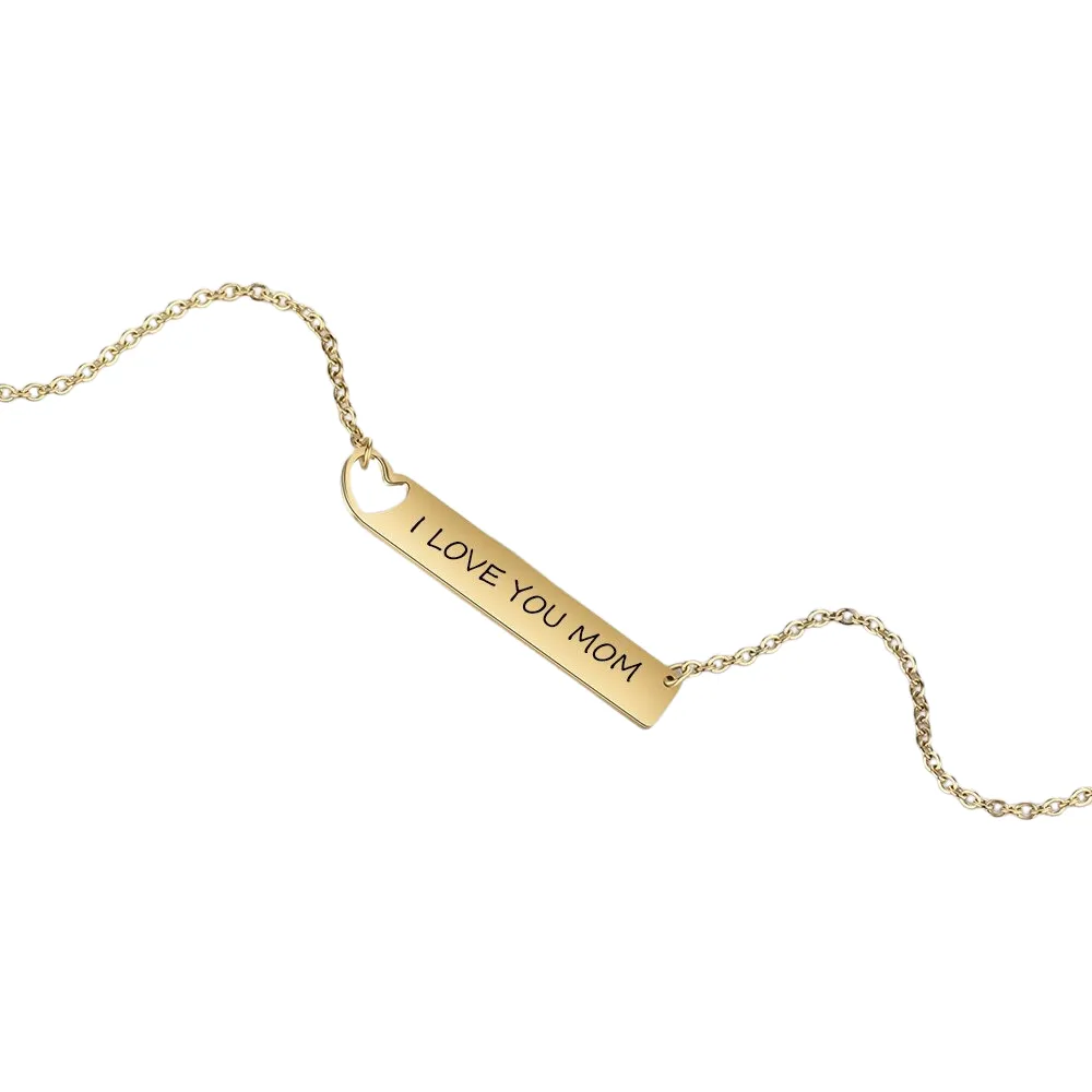 Personalized Golden Name Bar Necklace