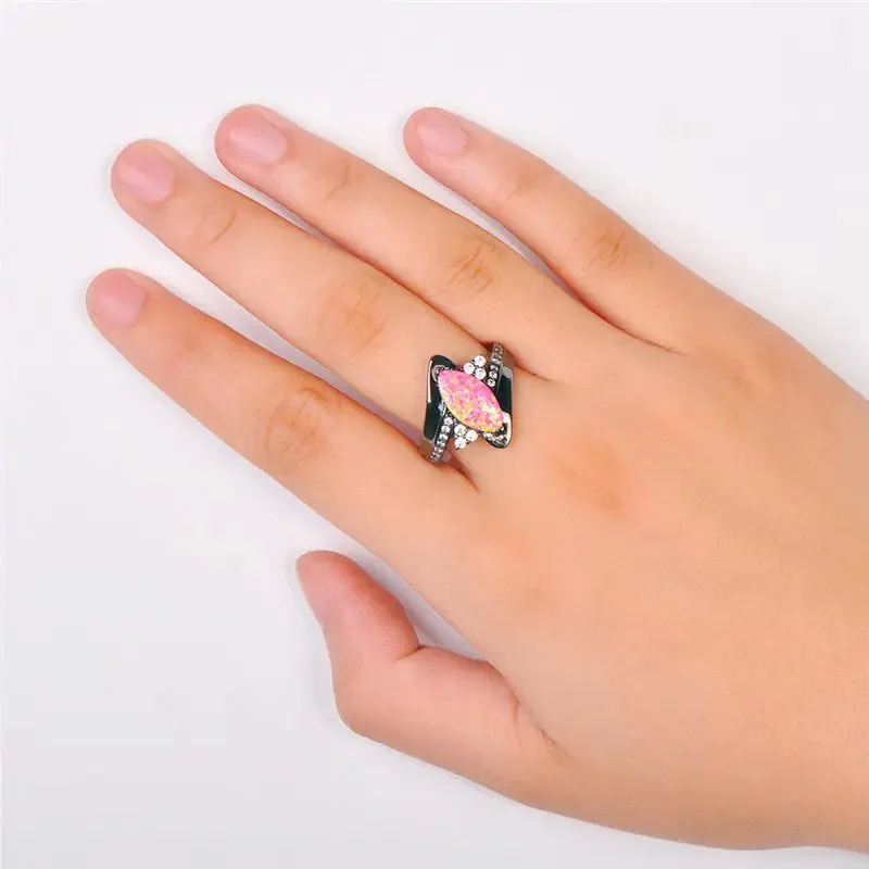 Pink Fire Opal Rings