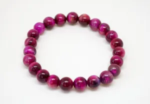 Pink Tiger's Eye Infinity Bracelet - 8mm