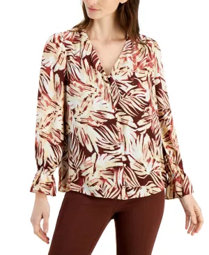 Printed Button-Front Shirt