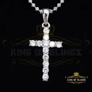 Promise White CROSS Shape Pendant Sterling Silver 2.04ct Cubic Zirconia Stone