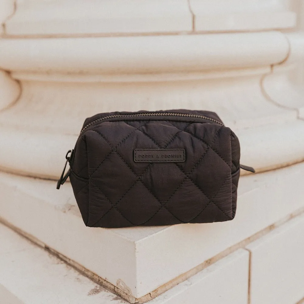 Quilted Black cosmetic case