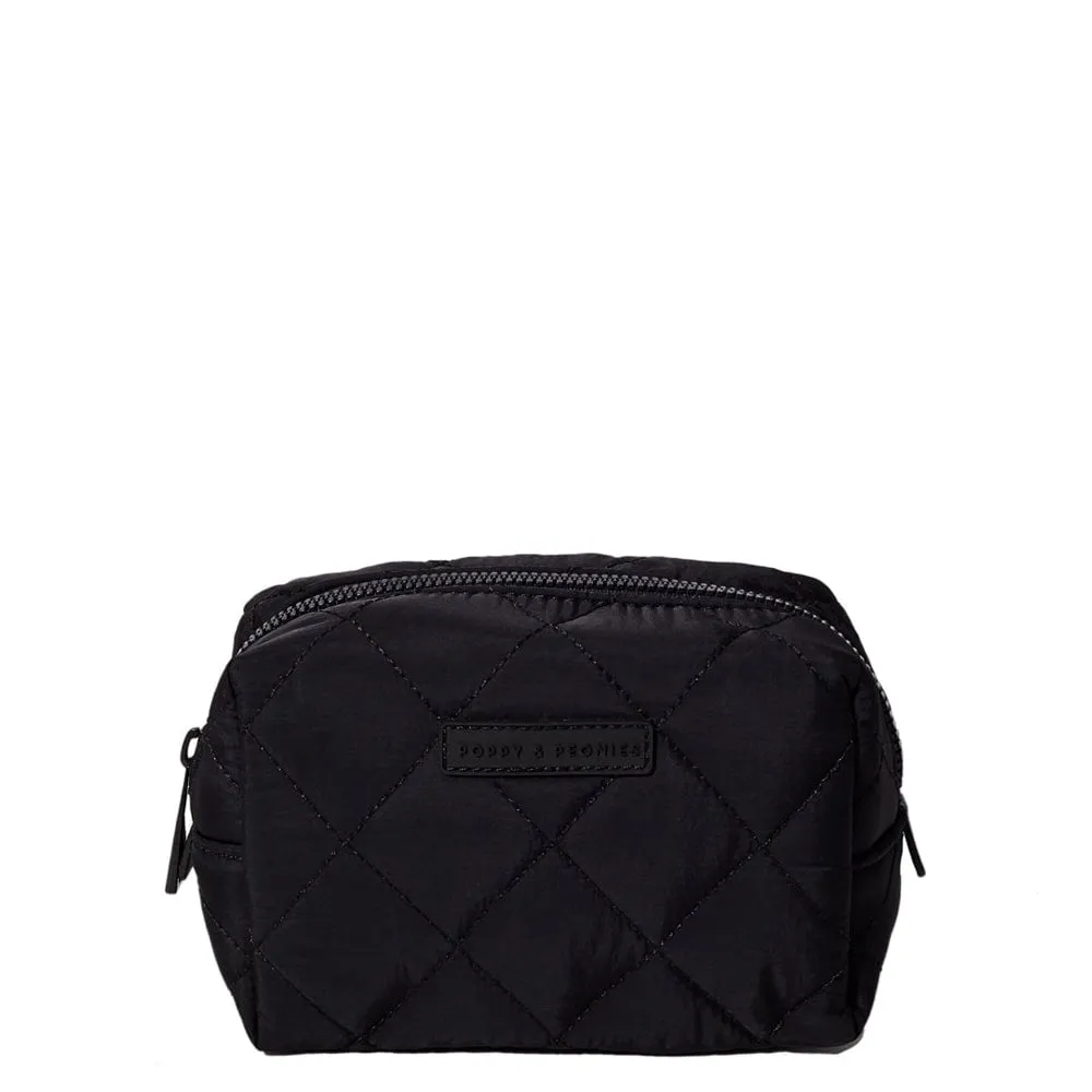 Quilted Black cosmetic case