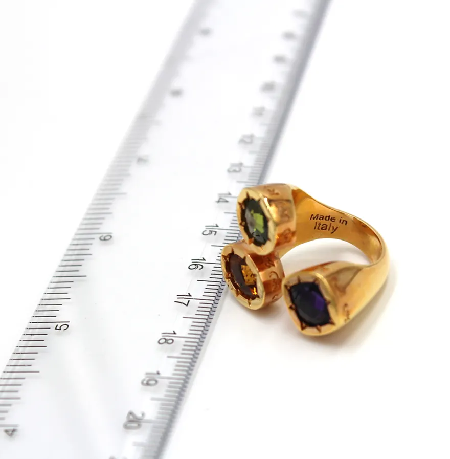 Rebecca Colorful Bronze Ring