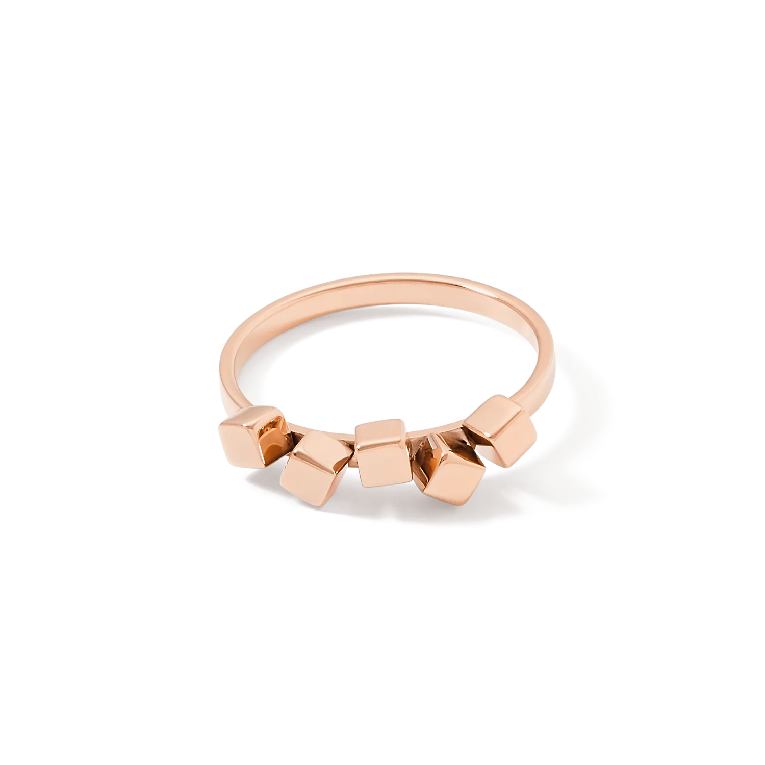 Ring Dancing GeoCUBE® small stainless steel rose gold