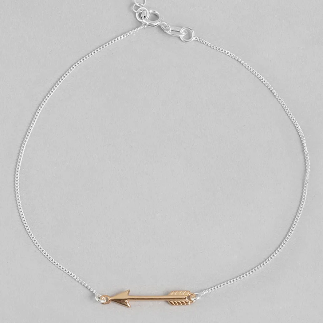 Rose gold plated arrow 925 Sterling Anklets