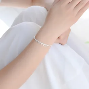 S925 Silver Multilayer Snake Bone Chain Bracelet Simple and versatile anklet