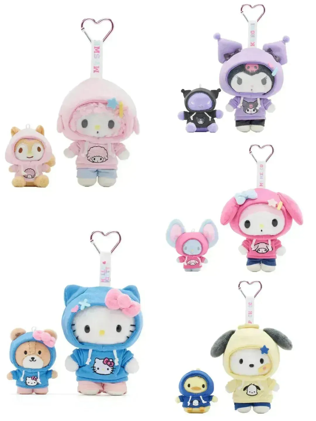 Sanrio Citywalk Series Plush Keychain and Brooch