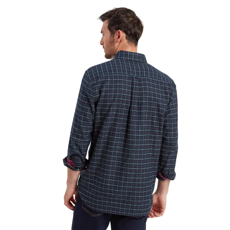 Schoffel Aldeburgh Tailored Mens Shirt - Navy/Red/Ecru Check