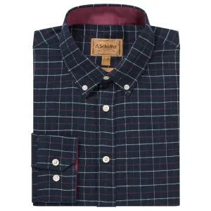 Schoffel Aldeburgh Tailored Mens Shirt - Navy/Red/Ecru Check