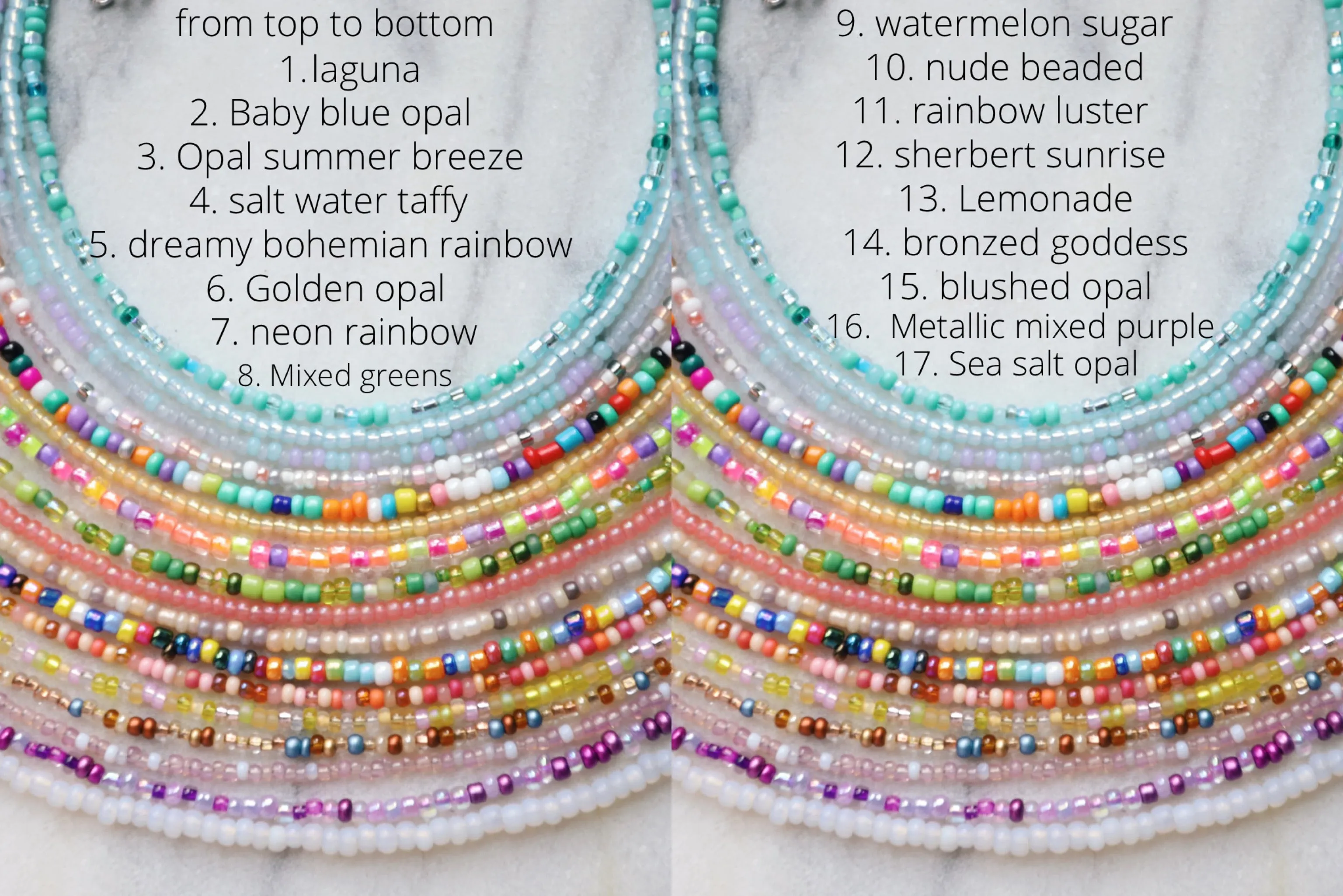 Seed beaded anklets