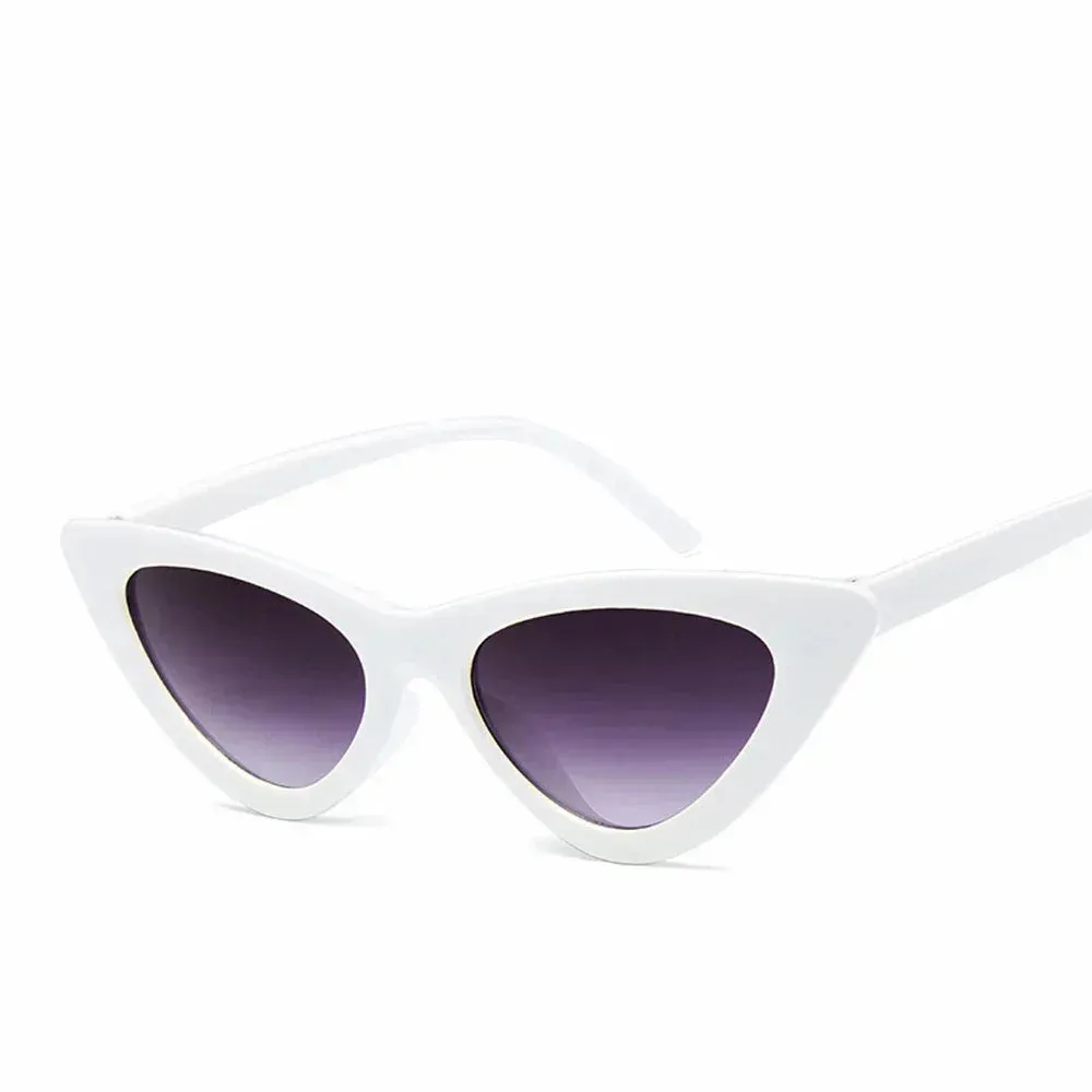 Selene Cat Eye Sunglasses  Vintage Slim Frame UV Eyewear for Women