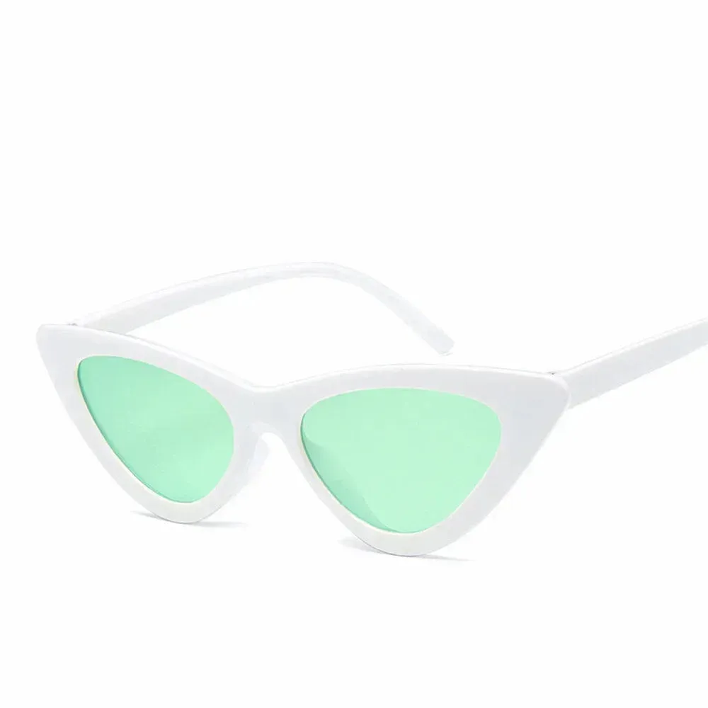 Selene Cat Eye Sunglasses  Vintage Slim Frame UV Eyewear for Women
