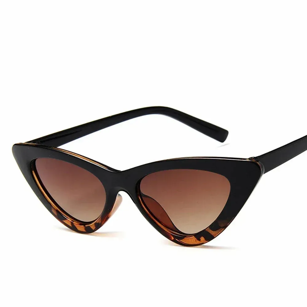 Selene Cat Eye Sunglasses  Vintage Slim Frame UV Eyewear for Women