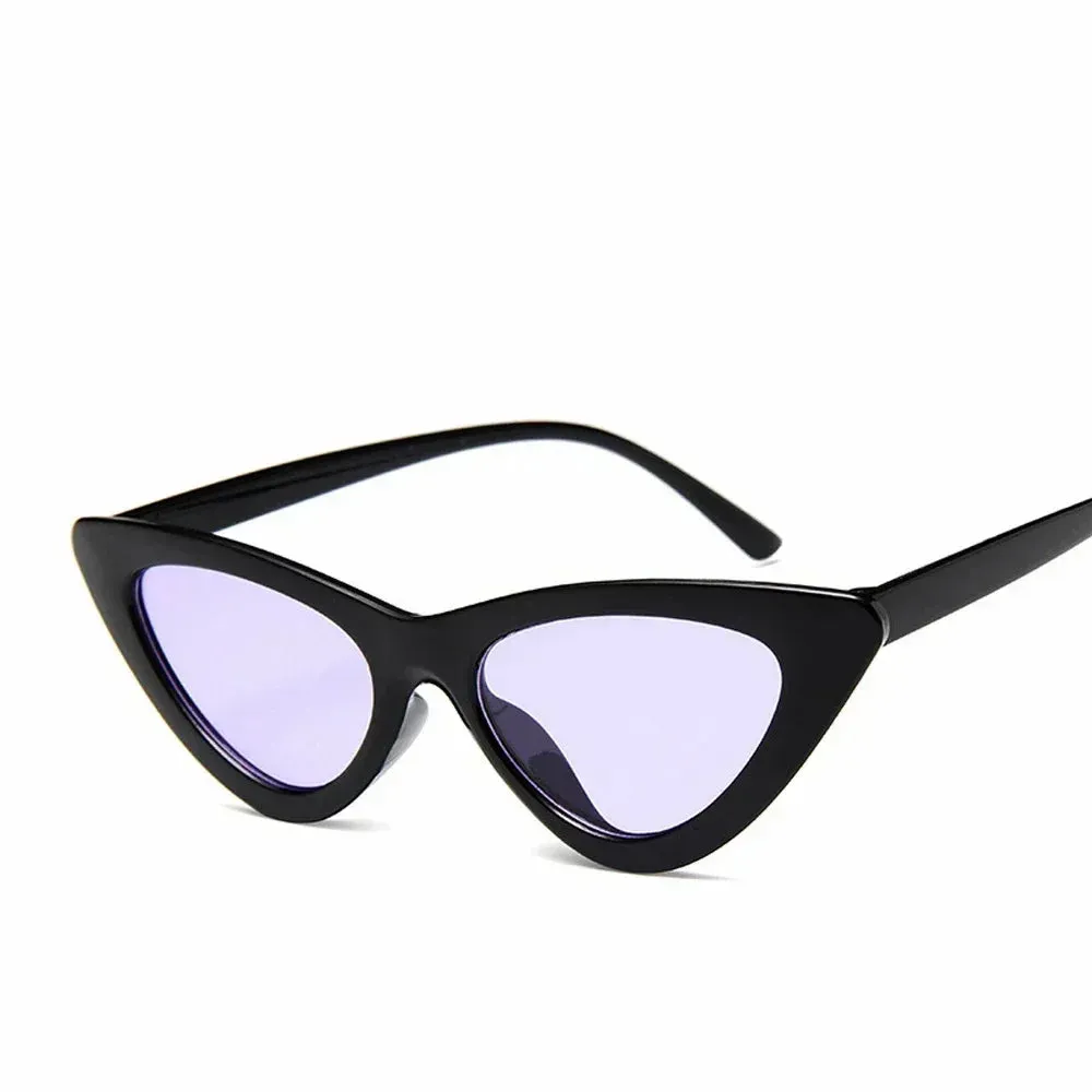 Selene Cat Eye Sunglasses  Vintage Slim Frame UV Eyewear for Women