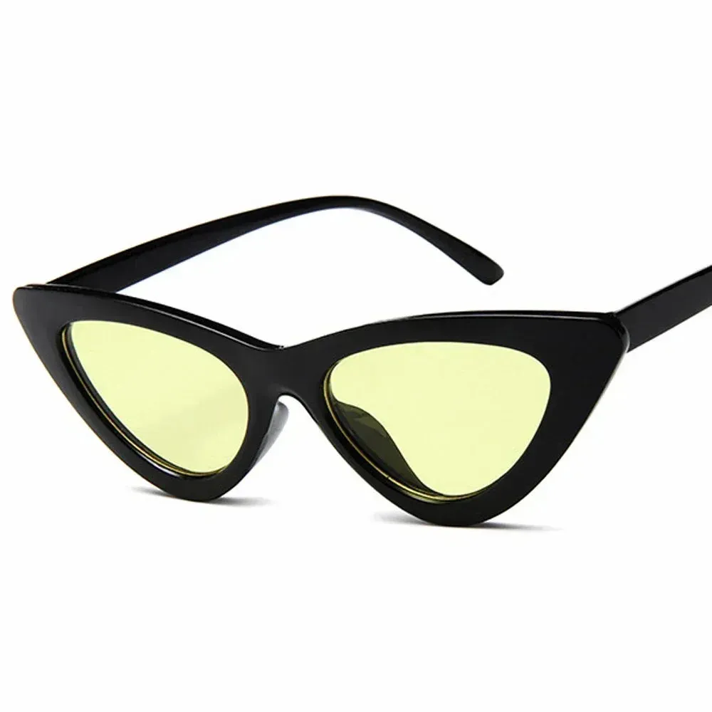 Selene Cat Eye Sunglasses  Vintage Slim Frame UV Eyewear for Women