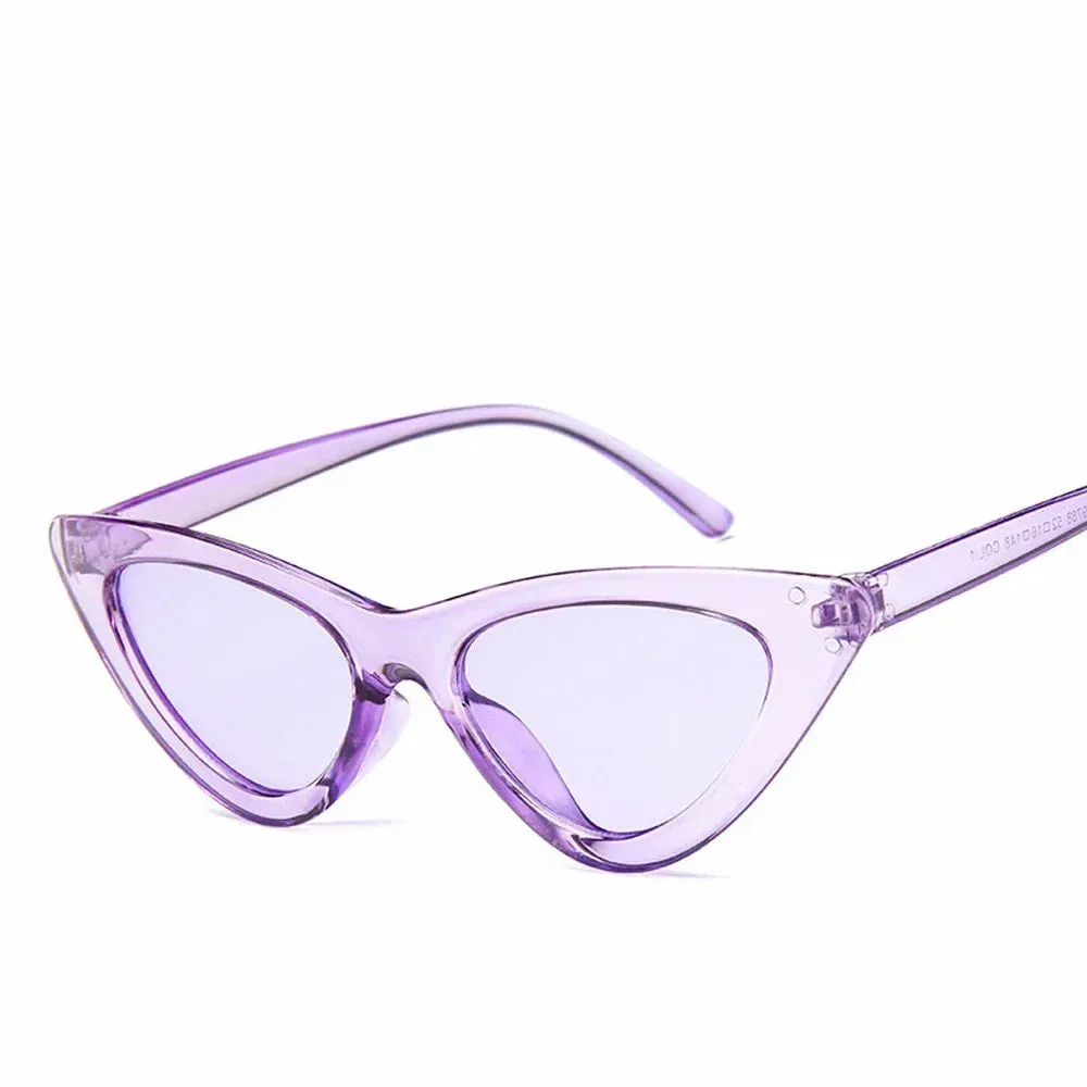 Selene Cat Eye Sunglasses  Vintage Slim Frame UV Eyewear for Women