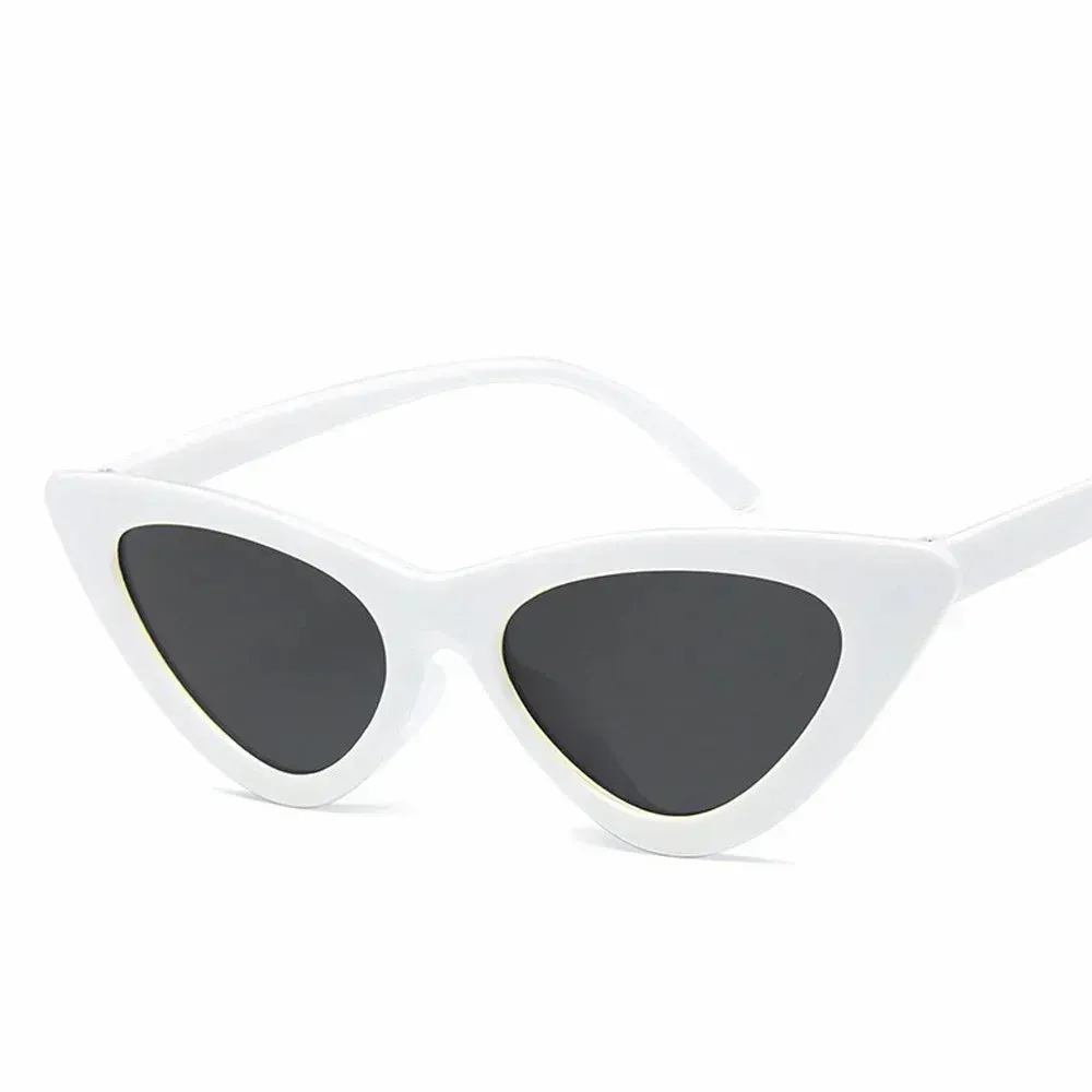 Selene Cat Eye Sunglasses  Vintage Slim Frame UV Eyewear for Women