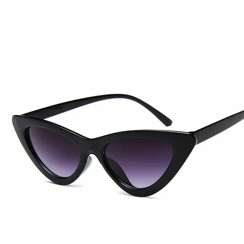 Selene Cat Eye Sunglasses  Vintage Slim Frame UV Eyewear for Women