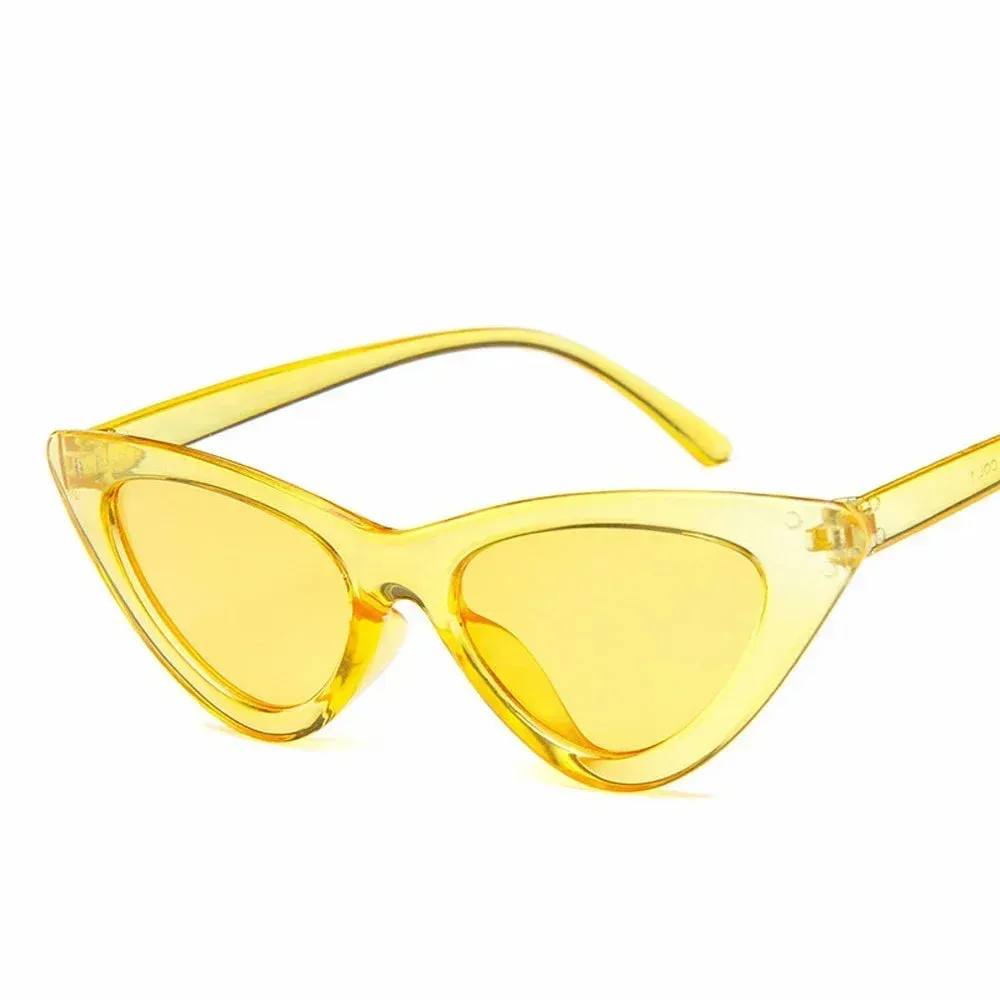 Selene Cat Eye Sunglasses  Vintage Slim Frame UV Eyewear for Women