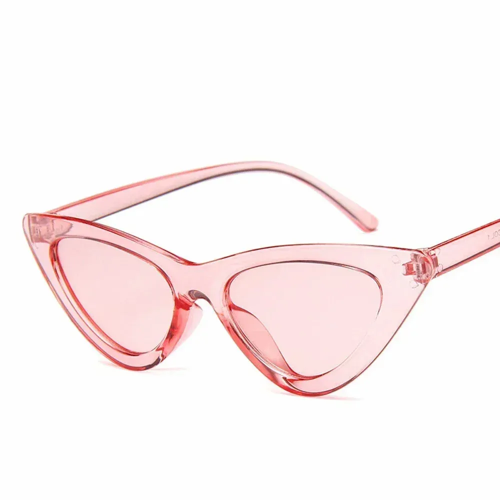 Selene Cat Eye Sunglasses  Vintage Slim Frame UV Eyewear for Women