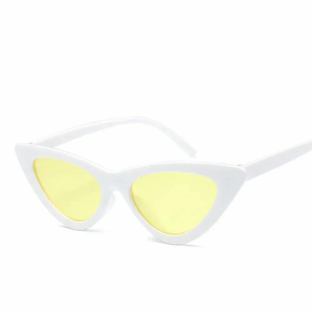 Selene Cat Eye Sunglasses  Vintage Slim Frame UV Eyewear for Women