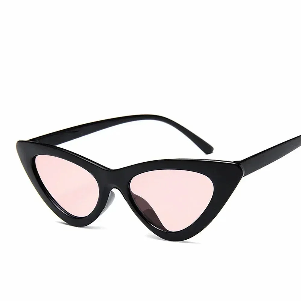 Selene Cat Eye Sunglasses  Vintage Slim Frame UV Eyewear for Women