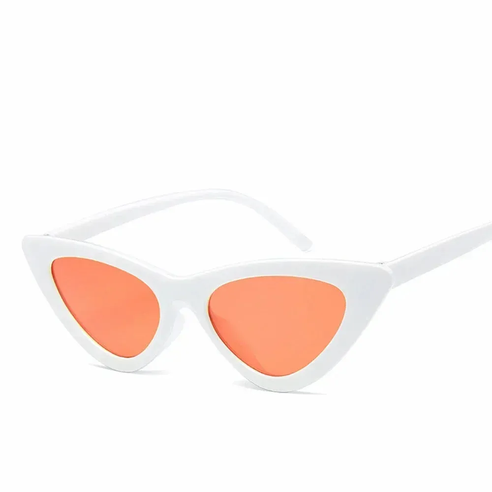 Selene Cat Eye Sunglasses  Vintage Slim Frame UV Eyewear for Women