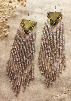 Shirin Champagne Moonstone Beaded Earrings