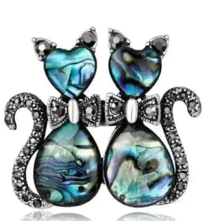 Shop Fashionable Shell Cats Brooches