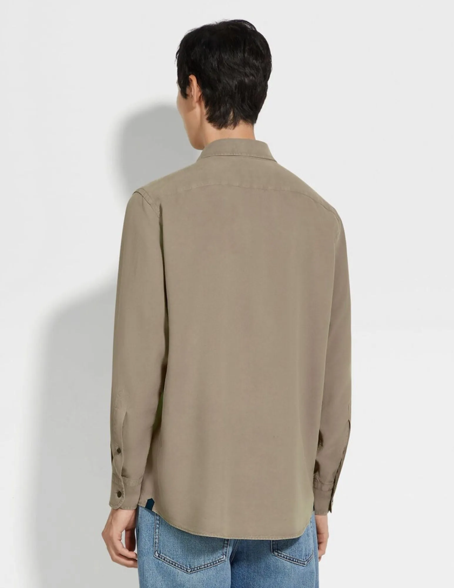 Silk Shirt | Tan