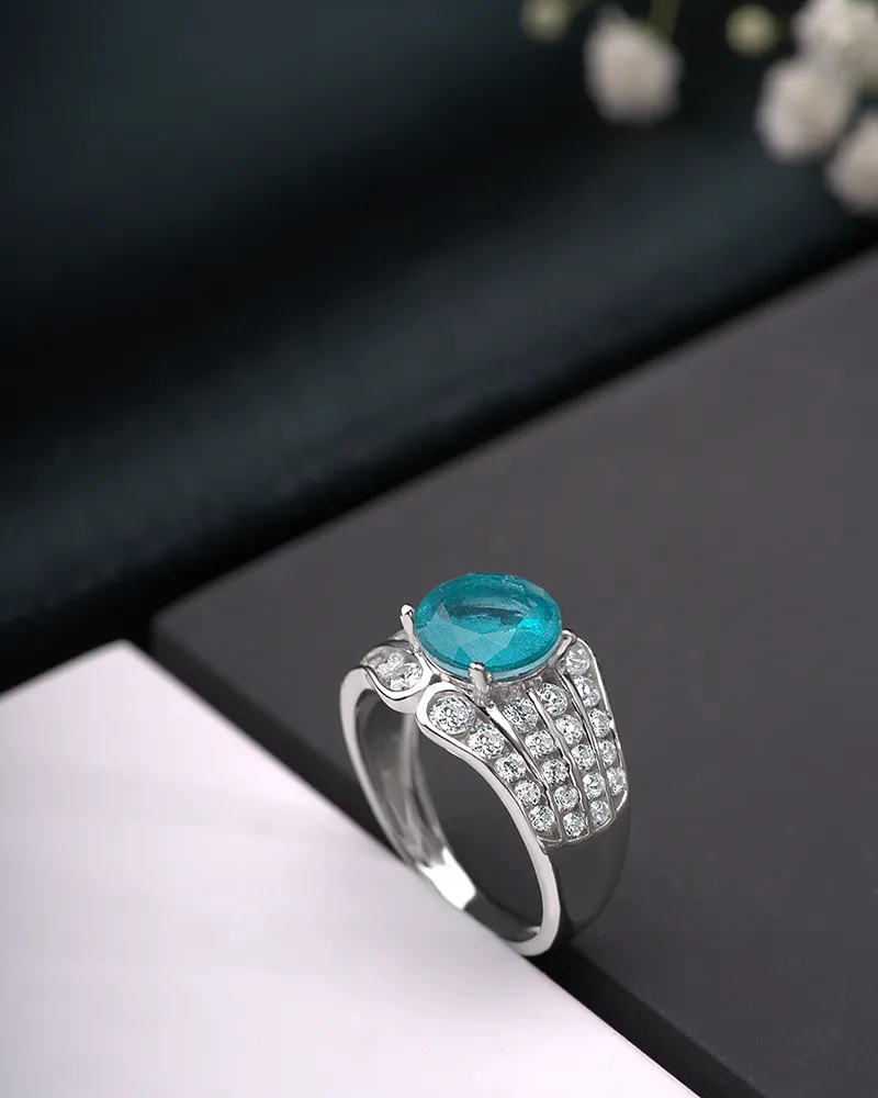 Silver Blue Ring