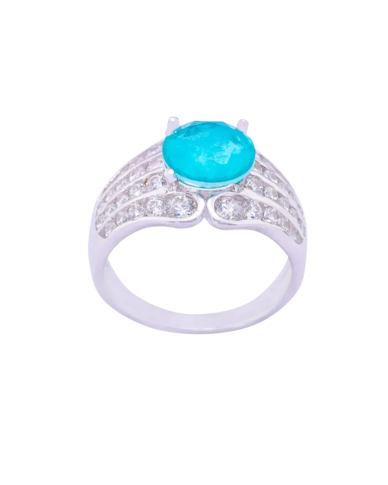 Silver Blue Ring