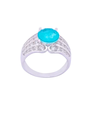 Silver Blue Ring