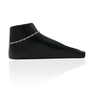 Silver Turtle Design Modern Girls Anklets