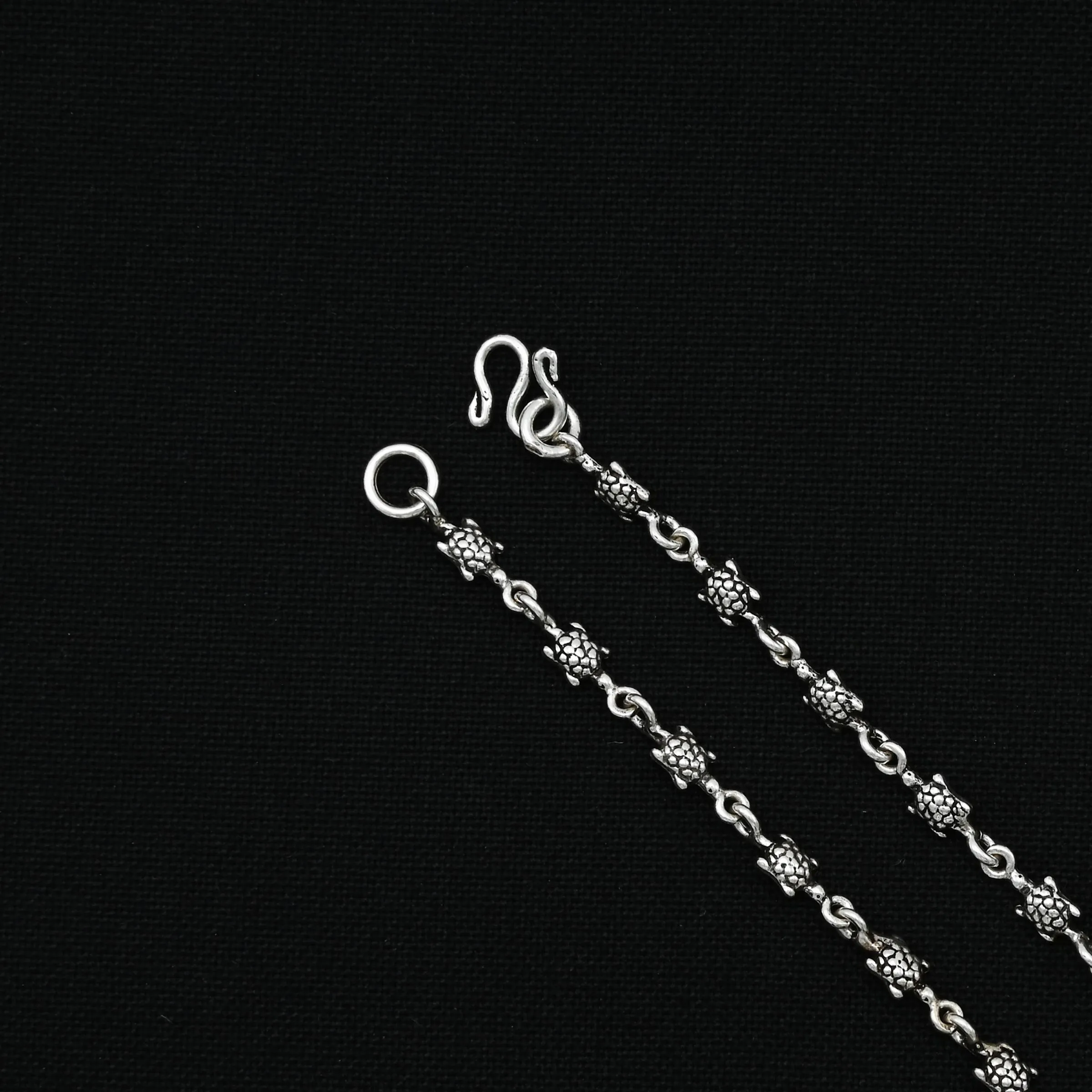 Silver Turtle Design Modern Girls Anklets