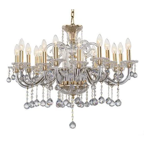 Simple Classic Crystal Chandelier 16 Bulbs