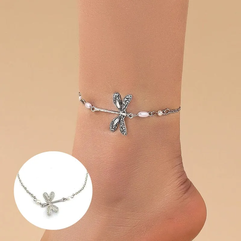 💟Simple Fashion Dragonfly Insect Women's Anklet✨