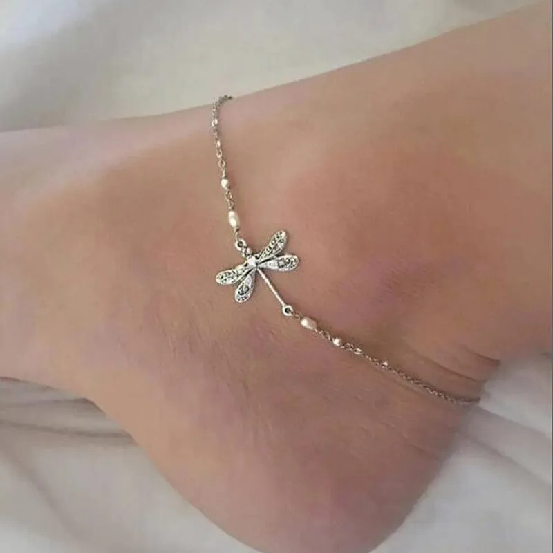 💟Simple Fashion Dragonfly Insect Women's Anklet✨