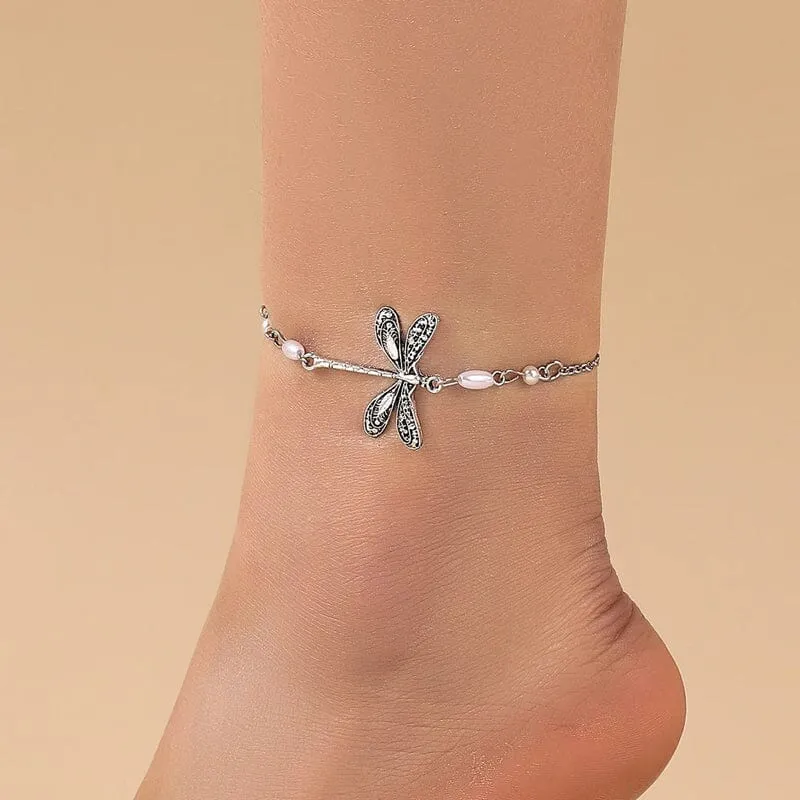 💟Simple Fashion Dragonfly Insect Women's Anklet✨