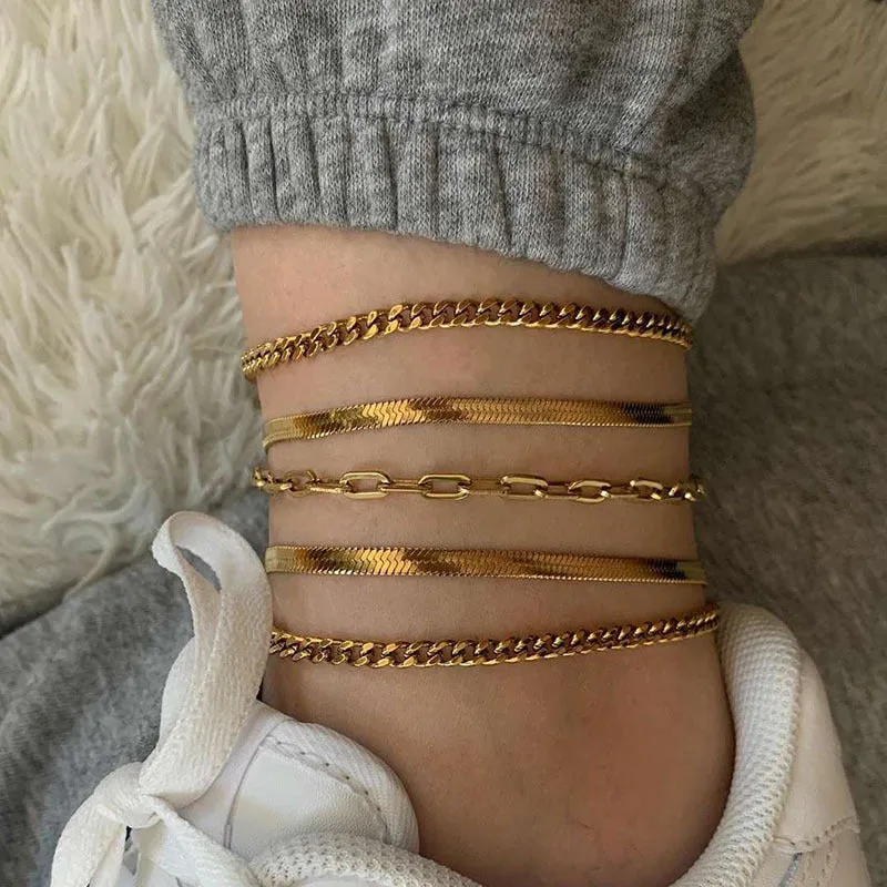 Simple temperament anklet women