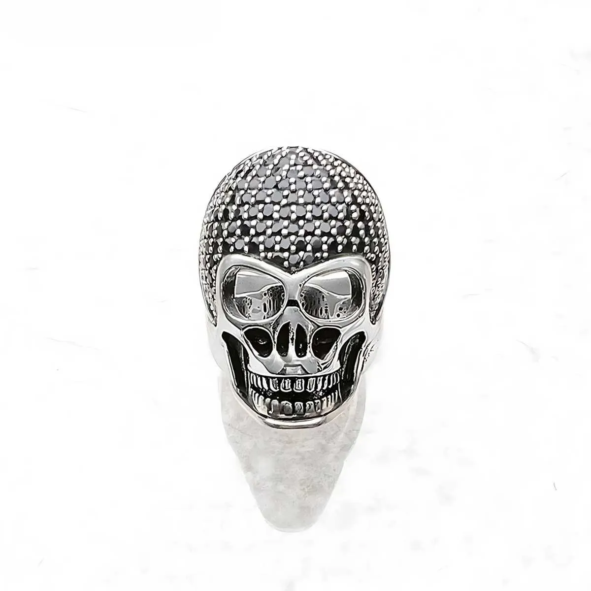 Skull Diamond Pave Setting Ring